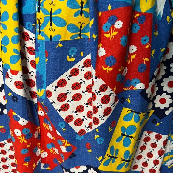 Long patchwork look ladybug skirt - Picture 6 of 6